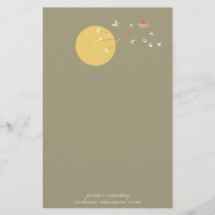 Papier voor Baby shower van de vogelfamilie