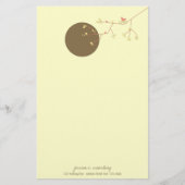 Papier voor Baby shower van de vogelfamilie (Voorkant)