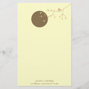 Papier voor Baby shower van de vogelfamilie