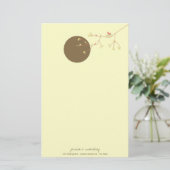 Papier voor Baby shower van de vogelfamilie (Staand voorkant)