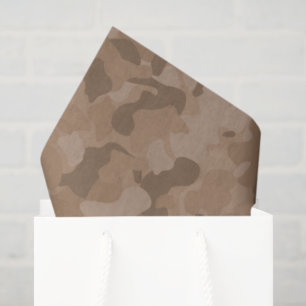 Papier voor baby's met bruin camouflage