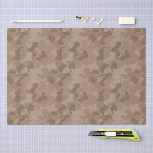 Papier voor baby's met bruin camouflage (Craft)