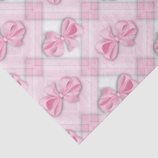 Papier voor baby's met roze boog (Detail)