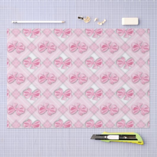 Papier voor baby's met roze boog (Craft)