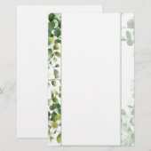 Papier voor bakkerij, groen en witte bloemen (Voorkant / Achterkant)