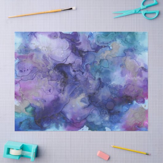 papier voor blauw en paars weefsel (Craft)