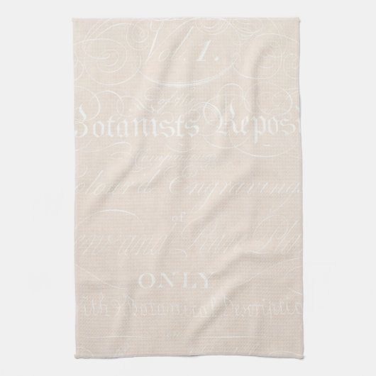 papier voor botanische crème beige-tekstperkament theedoek (Verticaal)