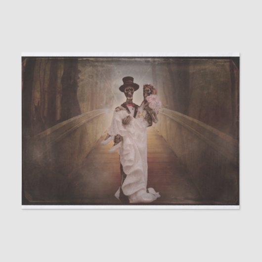 papier voor bruid- en bruidegom-skelet (Voorkant)