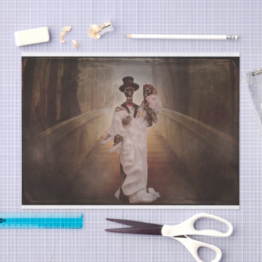 papier voor bruid- en bruidegom-skelet (Craft)