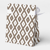 Papier voor bruin en wit diamant bedankdoosjes (Achterkant)