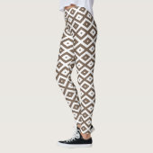 Papier voor bruin en wit diamant leggings (Links)