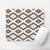 Papier voor bruin en wit diamant muismat (Met muis)