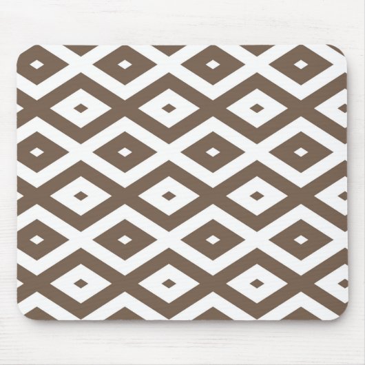 Papier voor bruin en wit diamant muismat (Voorkant)
