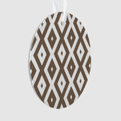 Papier voor bruin en wit diamant ornament (voorkant)