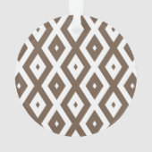 Papier voor bruin en wit diamant ornament (achterkant)