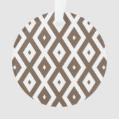 Papier voor bruin en wit diamant ornament (voorkant)