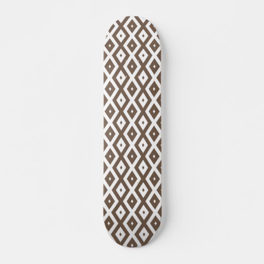 Papier voor bruin en wit diamant persoonlijk skateboard (Voorkant)