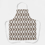 Papier voor bruin en wit diamant schort (Voorkant)