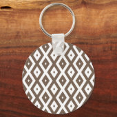 Papier voor bruin en wit diamant sleutelhanger (Voorkant)