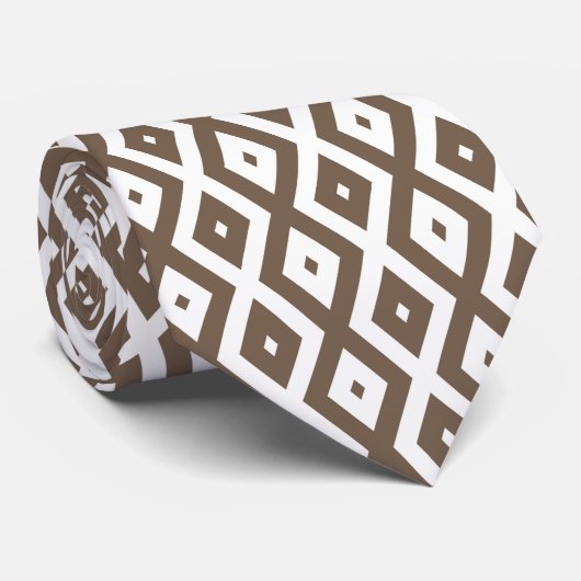 Papier voor bruin en wit diamant stropdas (Opgerold)