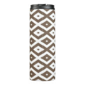 Papier voor bruin en wit diamant thermosbeker (Achterkant)