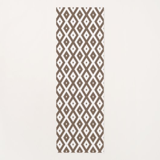 Papier voor bruin en wit diamant yogamat (Voorkant)