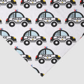 Papier voor cadeaupapier voor politieauto's kind v (Detail)