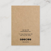 Papier voor calligrafie Verouderingskaart Visitekaartje (Achterkant)