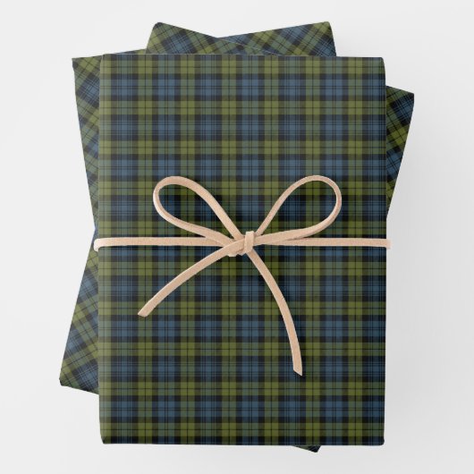 Papier voor Campbell Tartan Wrapping Inpakpapier Vel (In situ)