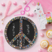 Papier voor controle op juwelen voor vredessignati papieren bordje (Feest)