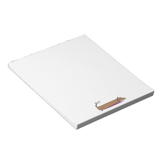 Papier voor dachshund notitieblok (Schuin)