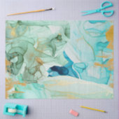 Papier voor de ontbinding van blauwe, groene en go (Craft)