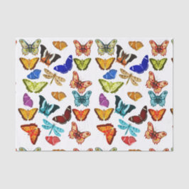 Papier voor drukweefsel met botervlieg