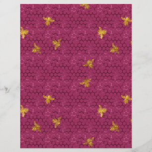 Papier voor echt roze honingraat