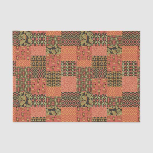 Papier voor Egyptische tribune Faux Patchwork (Voorkant)