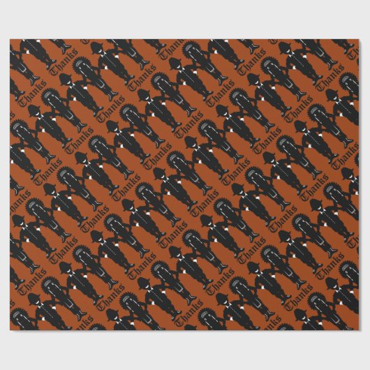 Papier voor feestdagen met Thanksgiving ompakken (Vlak)