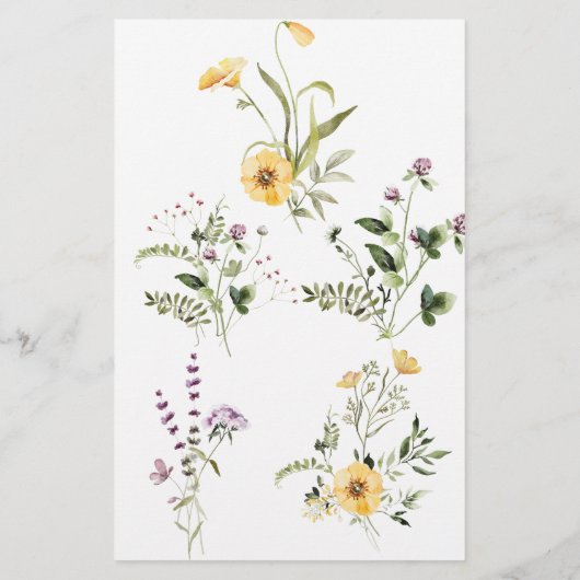 Papier voor flaconvrij wild bloeit op maat (Achterkant)