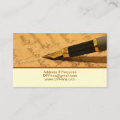 Papier voor fonteinen visitekaartje (Achterkant)