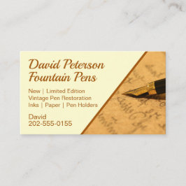 Papier voor fonteinen visitekaartje