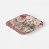 Papier voor fotograaf met roze korrelige flitslang papieren bordje (Gebogen)