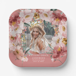 Papier voor fotograaf met roze korrelige flitslang papieren bordje