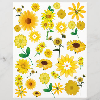 Papier voor geel bloemenpapier