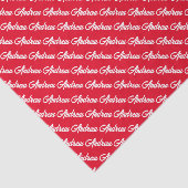 Papier voor gepersonaliseerd rood weefsel met aang (Detail)