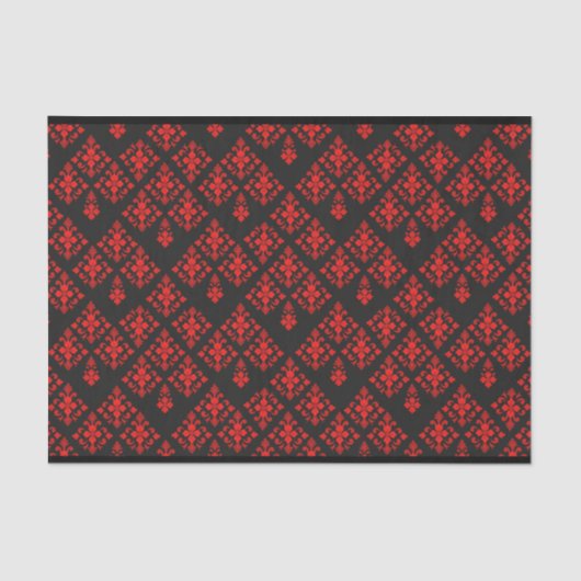 Papier voor gevlekt papier van Red Floral (Voorkant)