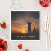 Papier voor Golfer Sunset, inlegluiers Servetten (Insitu)
