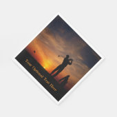 Papier voor Golfer Sunset, inlegluiers Servetten (Hoek)