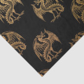 Papier voor goudzwart Fantasy Dragon (Detail)