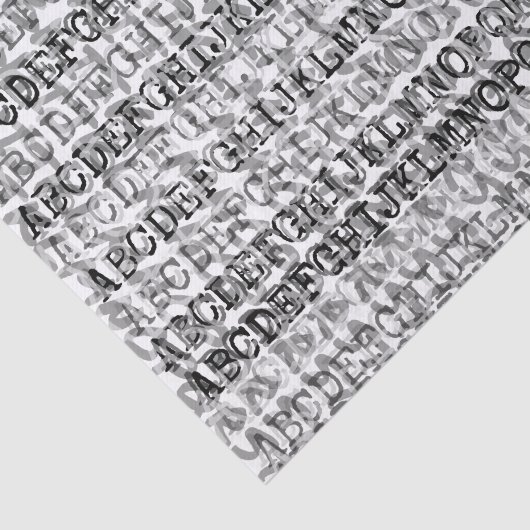 Papier voor grafisch alfabet-soep (Detail)