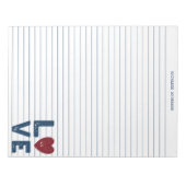 Papier voor grafisch schrijven LOVE Notitieblok (Voorkant)