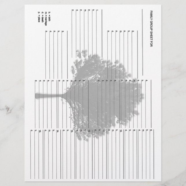 Papier voor groep van families (Voorkant)